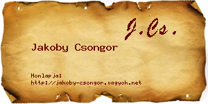 Jakoby Csongor névjegykártya